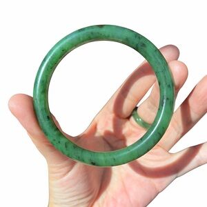 Hetian Jade Bangle with Natural Red Skin | Nephrite Jade Bracelet